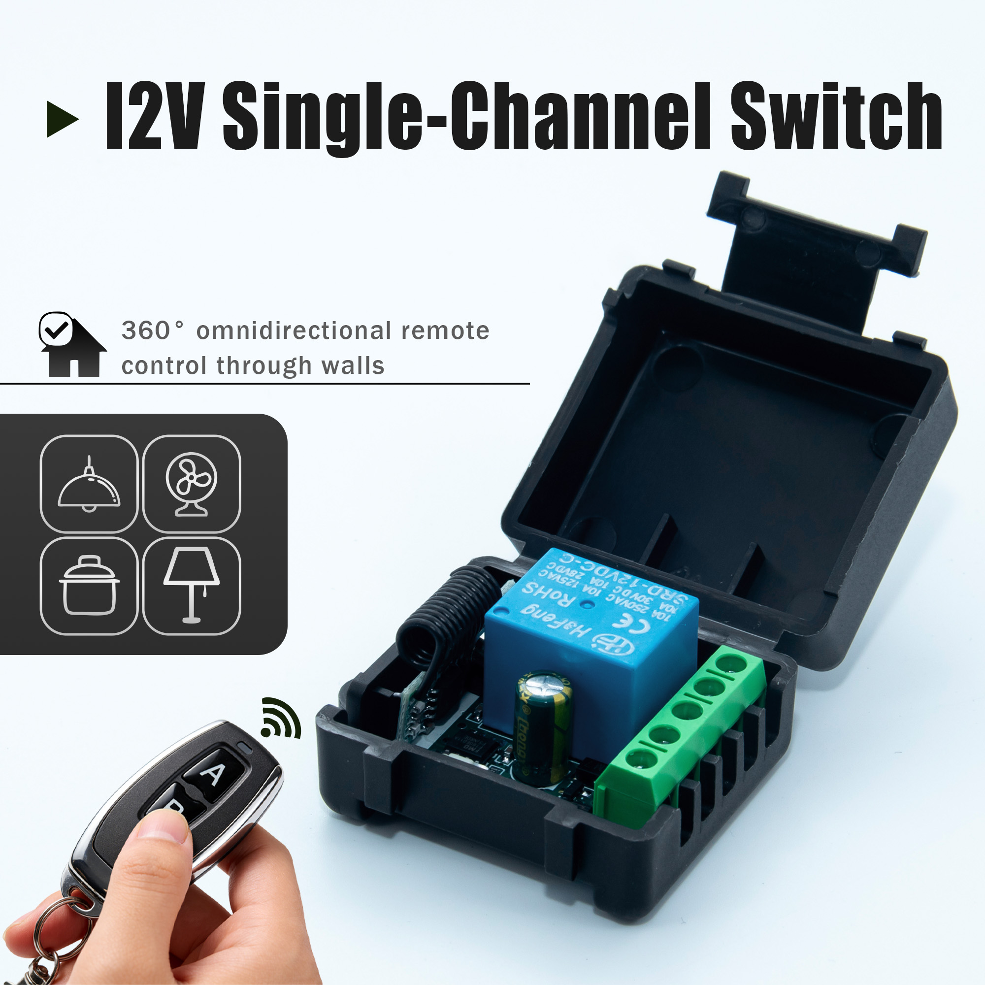 433Mhz Receiver Module - DC 12V 433MHz draadloze afstandsbedieningsschakelaar 1CH