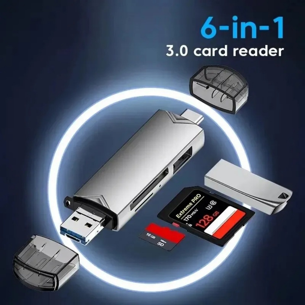 Home Assistant Sd - 6-in-1 USB 3.0 OTG-kaartlezer USB-C multifunctionele