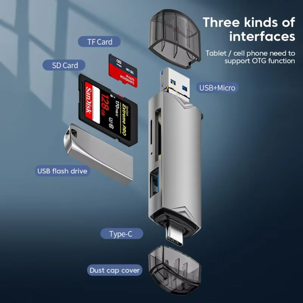 6-in-1 USB 3.0 OTG-kaartlezer  - Home Assistant Sd recensie en prijs